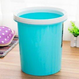 🇹🇼拉拉Lala＇s 創意帶壓圈環廚房衛生間家用大號無蓋垃圾桶辦公廢紙簍-細節圖2