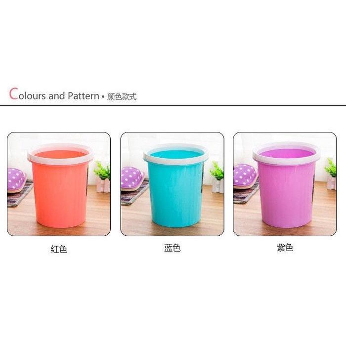 🇹🇼拉拉Lala＇s 創意帶壓圈環廚房衛生間家用大號無蓋垃圾桶辦公廢紙簍-細節圖4