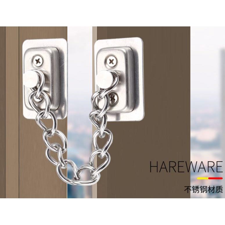 🇹🇼拉拉Lala＇s 窗戶鏈條門扣限位器兒童防爬窗神器平開門窗防盜鎖安全免打孔窗鎖-細節圖2