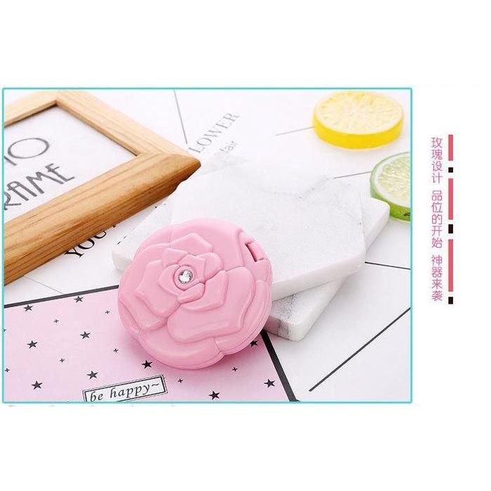 🇹🇼拉拉Lala＇s 便攜式化妝鏡 塑料折疊小巧化妝鏡 精緻美妝小圓鏡子-細節圖3