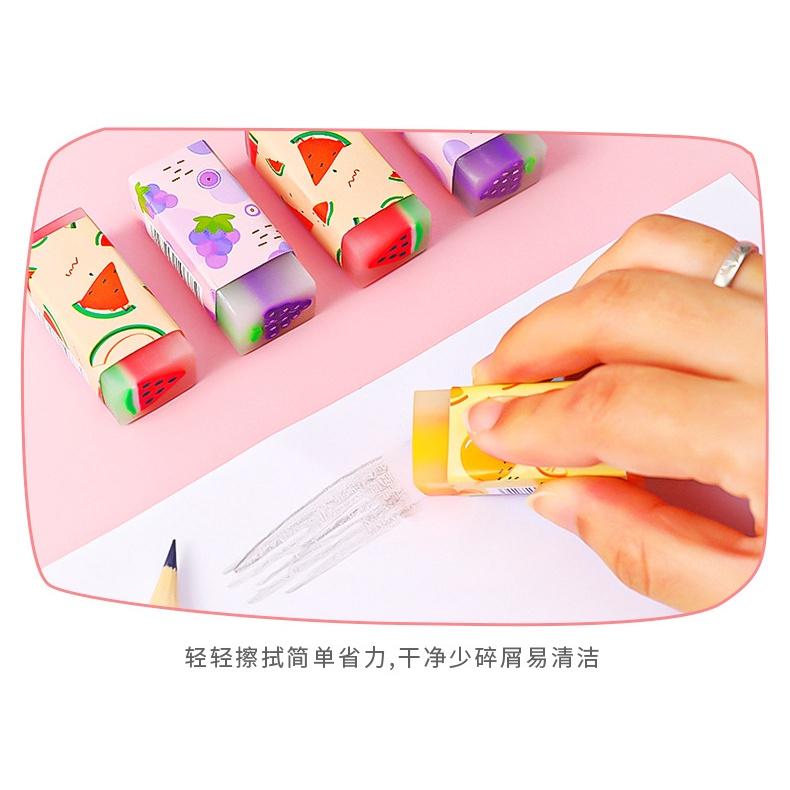 🇹🇼拉拉Lala＇s 卡通創意水果橡皮擦 小學生考試鉛筆擦兒童文具用品繪畫素描橡皮-細節圖4