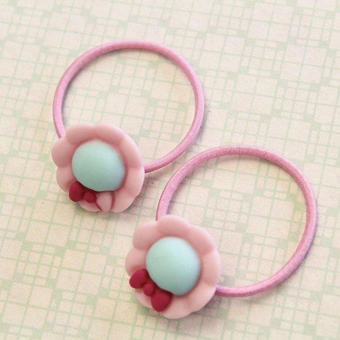 🇹🇼拉拉Lala＇s 熱銷韓版時尚新款兒童髮飾皮筋頭衫多款式卡通打底皮筋星星皮筋10個30元-細節圖2