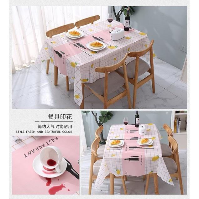 🇹🇼拉拉Lala＇s 防水防燙防油免洗PEVA桌布 長方形台佈卡通茶几餐桌印花餐布137*152-細節圖6