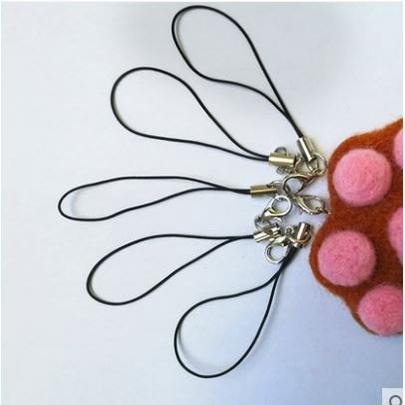 🇹🇼拉拉Lala＇s DIY飾品配件手工材料包 黑色龍蝦扣掛繩手機鏈禮品37-13-細節圖3