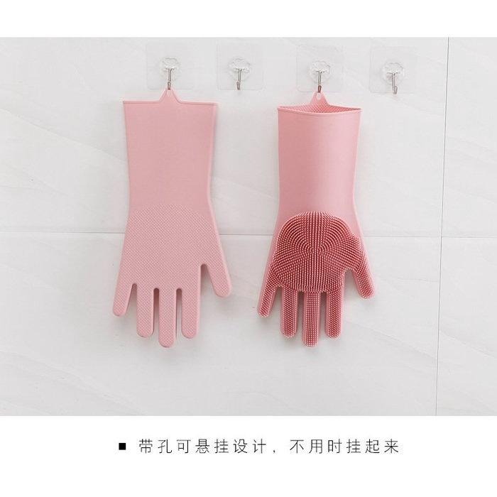 🇹🇼拉拉Lala＇s 矽膠洗碗手套洗碗刷家務手套 防滑耐磨廚房手套魔術家用手套(單只)/7-6-細節圖5