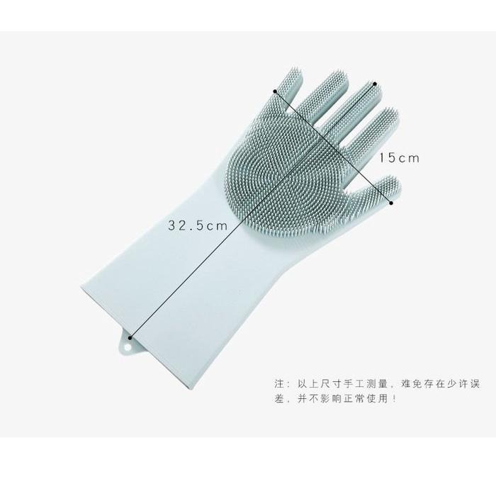 🇹🇼拉拉Lala＇s 矽膠洗碗手套洗碗刷家務手套 防滑耐磨廚房手套魔術家用手套(單只)/7-6-細節圖6