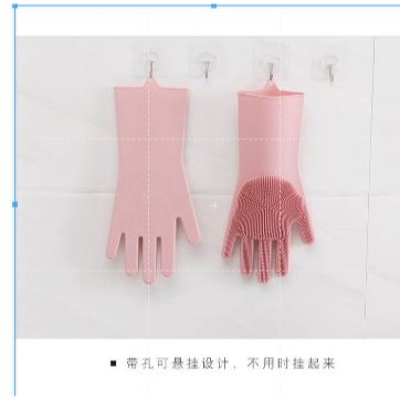 🇹🇼拉拉Lala＇s 矽膠洗碗手套洗碗刷家務手套 防滑耐磨廚房手套魔術家用手套(單只)/7-6-規格圖7