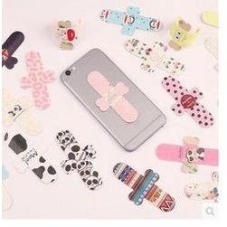 🇹🇼拉拉Lala＇s 創意可愛卡通魔力貼支架 出遊必備便攜懶人u型通用手機支架-細節圖2