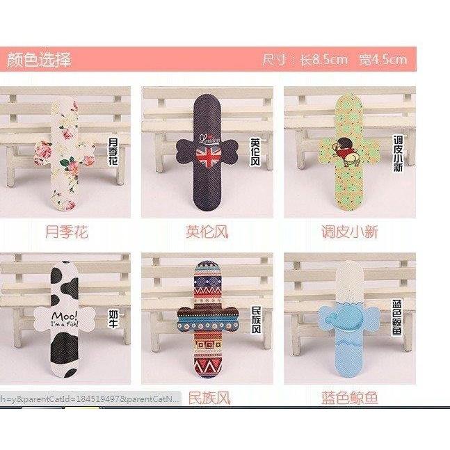 🇹🇼拉拉Lala＇s 創意可愛卡通魔力貼支架 出遊必備便攜懶人u型通用手機支架-細節圖3