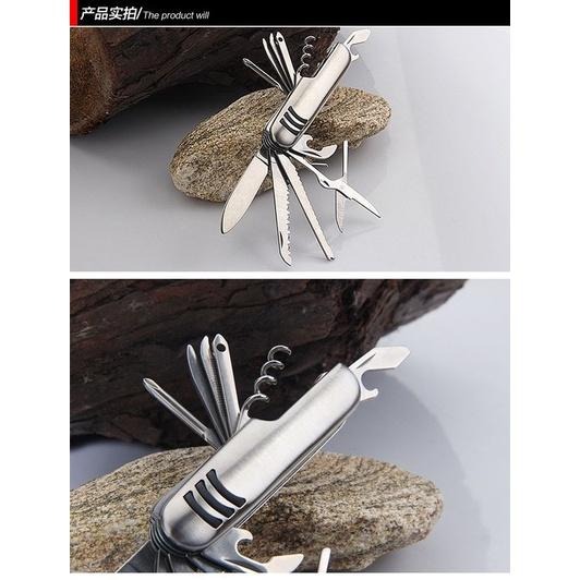 🇹🇼拉拉Lala＇s 11開多功能瑞士軍刀不銹鋼禮品折疊小刀戶外工具刀具/37-9-細節圖4
