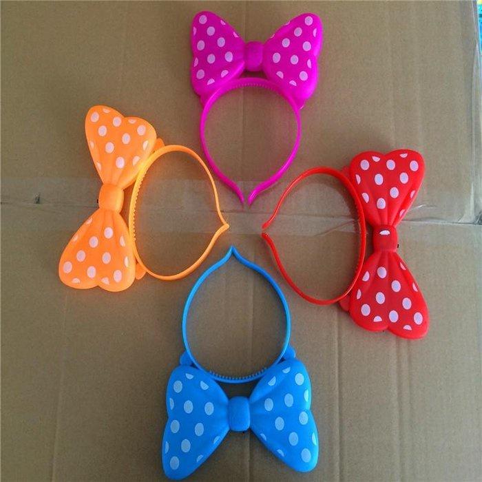 🇹🇼拉拉Lala＇s 一號閃光發光蝴蝶結髮箍 髮夾 米妮米奇髮夾頭箍 1號蝴蝶結髮箍29元-細節圖4