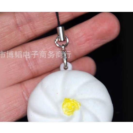 🇹🇼拉拉Lala＇s  6CM奶黃包塑膠包子柔軟 食物食品模型慢回彈手機包包挂件-細節圖2