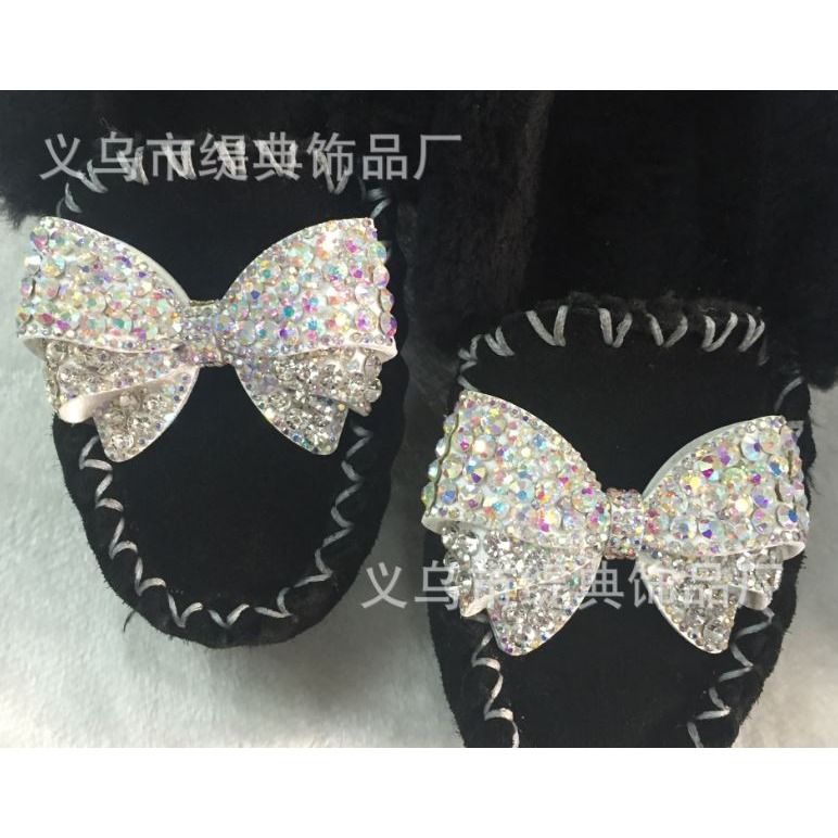 🇹🇼拉拉Lala＇s 熱賣款手工DIY水鑽蝴蝶小姐高更鞋鞋花兒童鞋鞋配件 裝飾材料-細節圖2