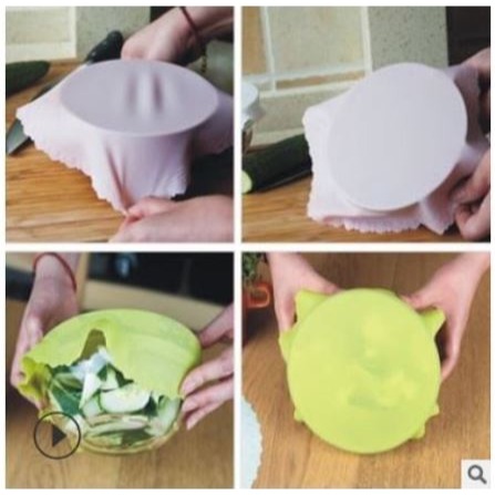 🇹🇼拉拉Lala＇s 食品級多功能矽膠保鮮膜蓋 微波爐冰箱保鮮碗透明密封蓋-細節圖5