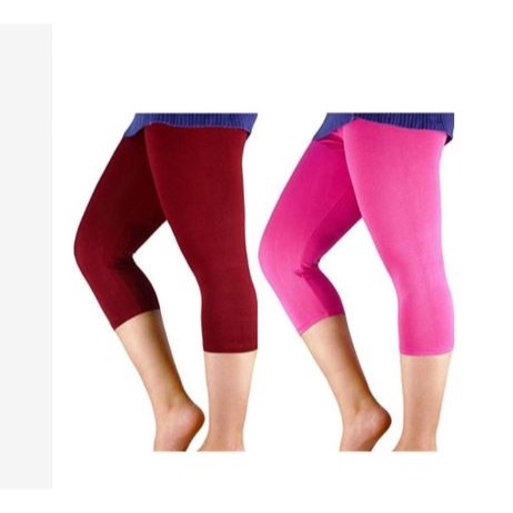 🇹🇼拉拉Lala＇s 大碼夏冰絲牛奶絲黑七分打底褲彈力修身胖薄加大薄款-細節圖3