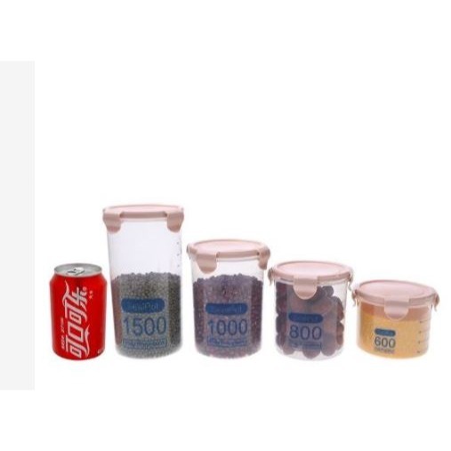 🇹🇼拉拉Lala＇s 透明塑料儲物罐 堅果乾貨防潮密封罐 食物收納盒收納罐雜糧罐-細節圖5