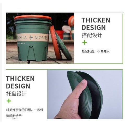 🇹🇼拉拉Lala＇s 加侖盆 創意綠植加厚控根盆 陽台綠蘿盆栽月季樹脂塑料花盆 底盤-細節圖5