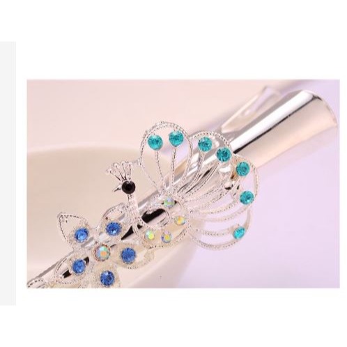 🇹🇼拉拉Lala＇s 牛角夾水鑽創意大號髮夾髮飾頂夾彈簧夾魚嘴夾橫邊夾發卡-細節圖4