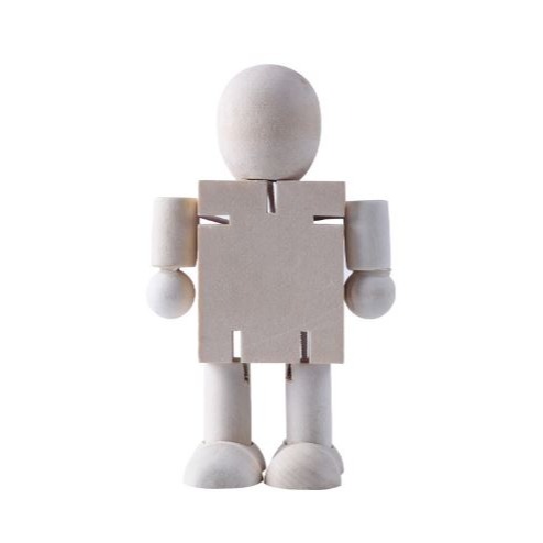 🇹🇼拉拉Lala＇s 繪畫塗鴉木頭人白坯DIY木製機器人人偶關節木偶手工-細節圖5