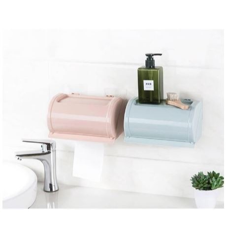 🇹🇼拉拉Lala＇s 廁所防水濺紙巾盒架廁紙盒吸盤免打孔浴室衛生紙盒捲紙盒-細節圖6