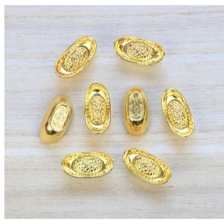 🇹🇼拉拉Lala＇s 迷你小元寶擺件迷你合金金屬金元寶銀元寶寺廟用品工藝品-細節圖2