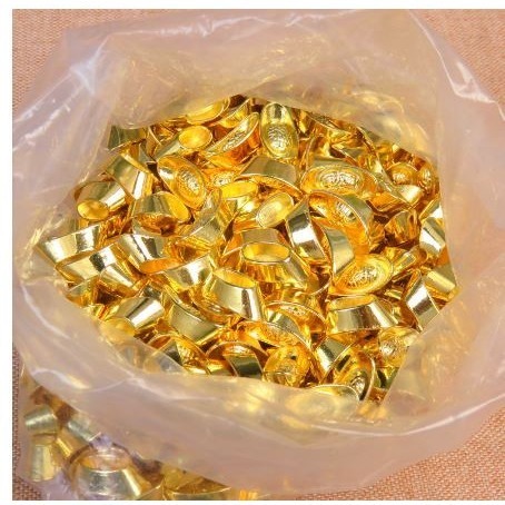 🇹🇼拉拉Lala＇s 迷你小元寶擺件迷你合金金屬金元寶銀元寶寺廟用品工藝品-細節圖4