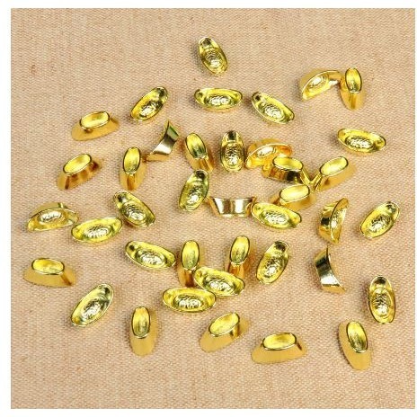 🇹🇼拉拉Lala＇s 迷你小元寶擺件迷你合金金屬金元寶銀元寶寺廟用品工藝品-細節圖6