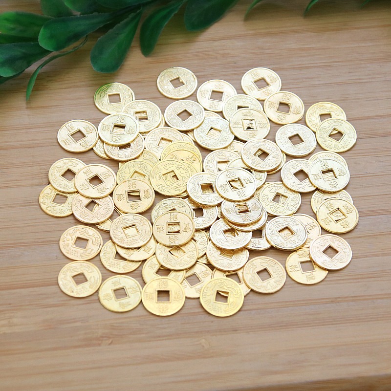 1.4CM金色銅錢（招財進寶）