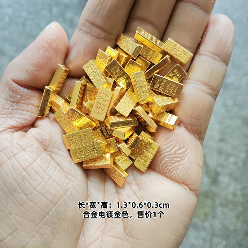 🇹🇼拉拉Lala＇s 迷你小元寶擺件迷你合金金屬金元寶銀元寶寺廟用品工藝品-規格圖11