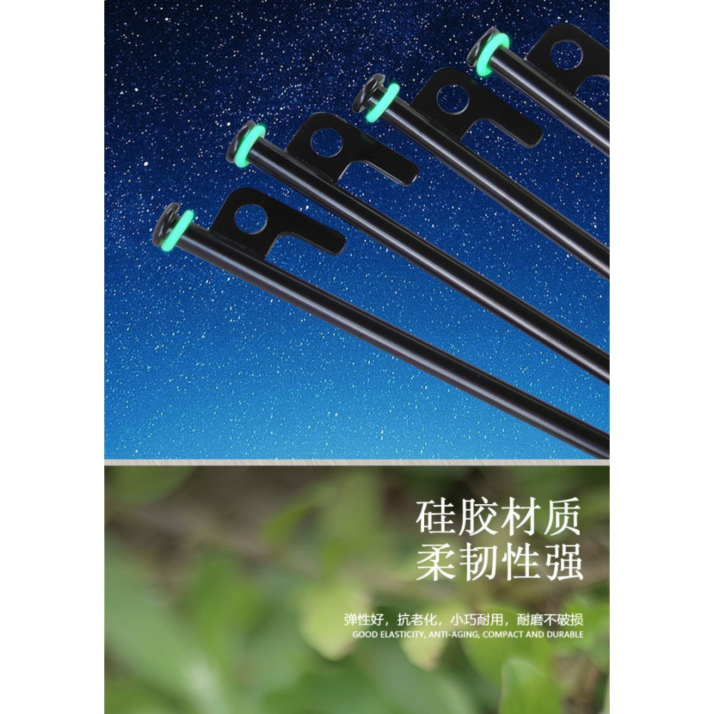 🇹🇼拉拉Lala＇s 戶外野營地釘夜光圈矽膠O型發光圈螢光圈夜晚釣魚警示圈營釘圈-細節圖7