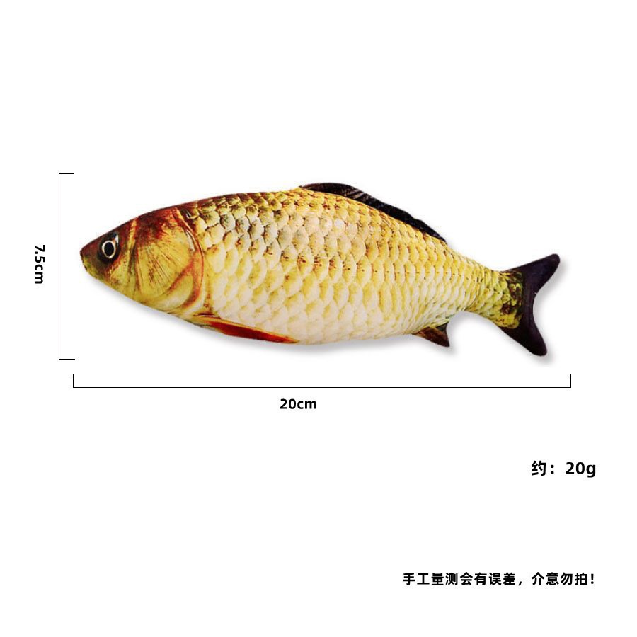 🇹🇼拉拉Lala＇s 逗貓玩具仿真魚逗貓磨牙啃咬毛絨玩具魚貓薄荷魚貓咪用品-細節圖6