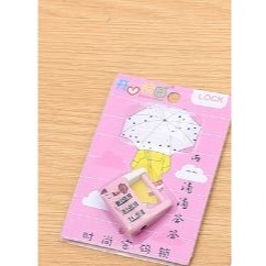 🇹🇼拉拉Lala＇s  經典型印花密碼鎖 迷你 掛鎖 箱包鎖 健身鎖 密碼鎖29元-細節圖4