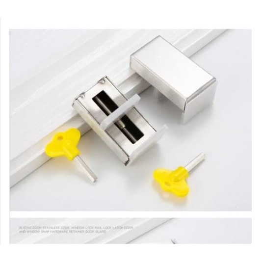 🇹🇼拉拉Lala＇s 窗戶鎖扣鋁合金紗窗門窗鎖推拉門鎖兒童防護安全鎖神器防盜限位器-細節圖3