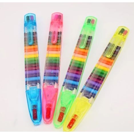 🇹🇼拉拉Lala＇s 創意文具 20色蠟筆小學生兒童多功能繪畫塗鴉筆彩色油畫棒-細節圖2