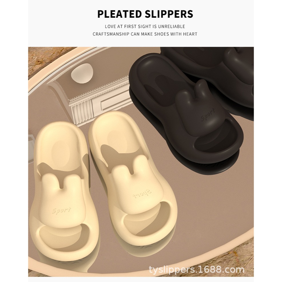 🇹🇼拉拉Lala＇s 可愛兔子厚底涼拖鞋踩屎感夏季新款居家訪華超軟女涼拖鞋-細節圖2