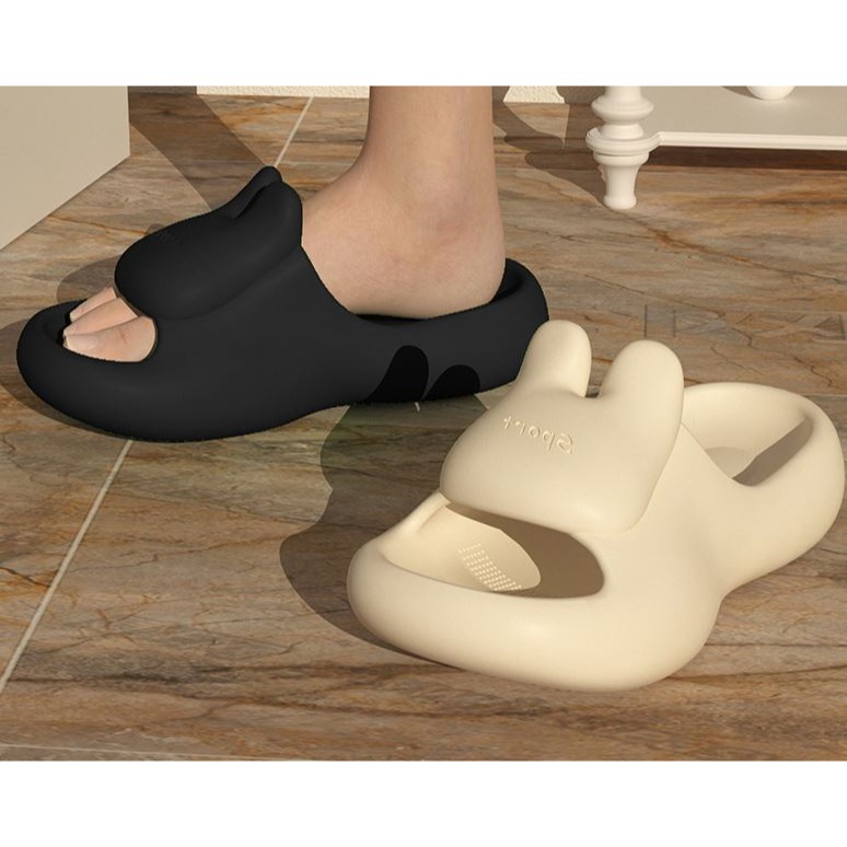 🇹🇼拉拉Lala＇s 可愛兔子厚底涼拖鞋踩屎感夏季新款居家訪華超軟女涼拖鞋-細節圖4