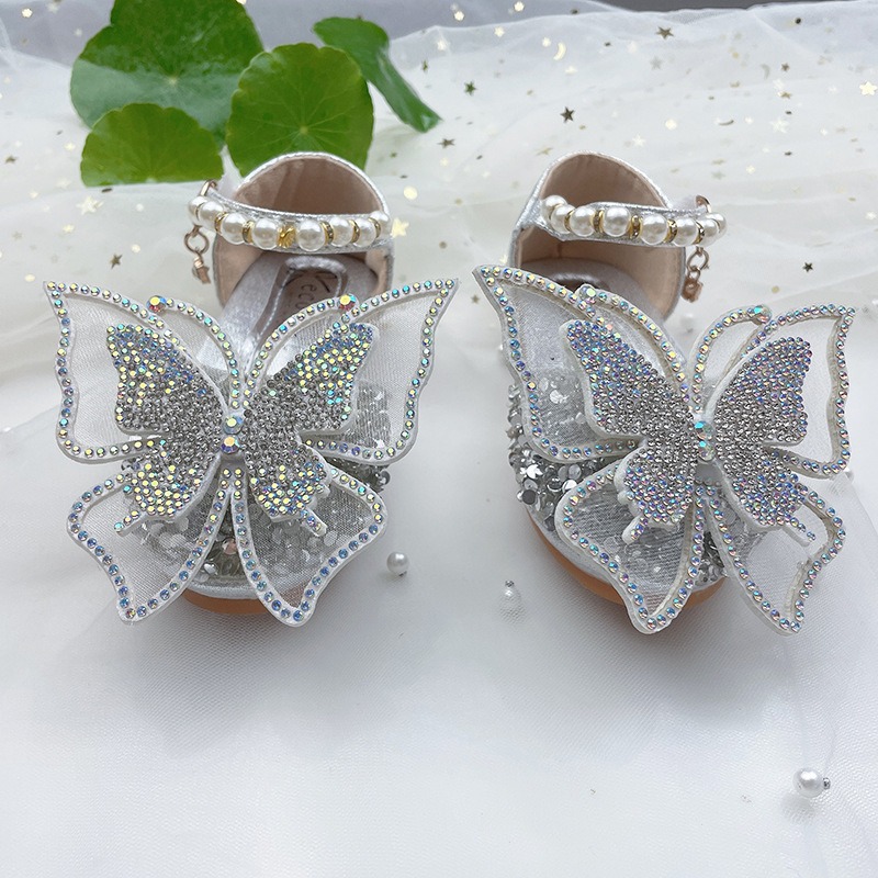 🇹🇼拉拉Lala＇s 網紗水鑽燙鑽蝴蝶結diy手工鞋花鞋輔件 公主鞋 女士皮鞋配件-細節圖3