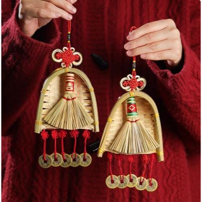 🇹🇼拉拉Lala＇s 喬遷之喜裝飾新居入宅搬家儀式用品入戶門掛飾新房門把手佈置掛件-細節圖3