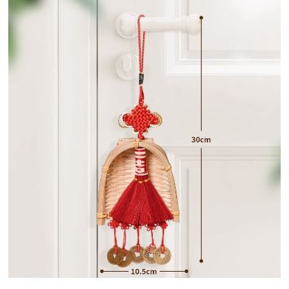 🇹🇼拉拉Lala＇s 喬遷之喜裝飾新居入宅搬家儀式用品入戶門掛飾新房門把手佈置掛件-細節圖4