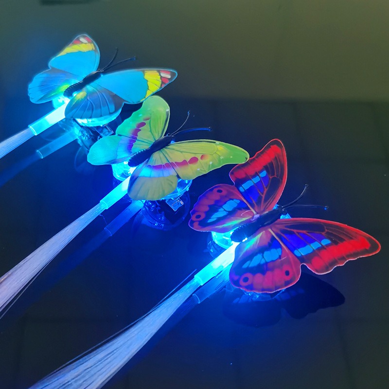 🇹🇼拉拉Lala＇s 發光蝴蝶辮子 LED七彩辮子 光纖假髮 閃光髮夾 派對聚會道具-細節圖2