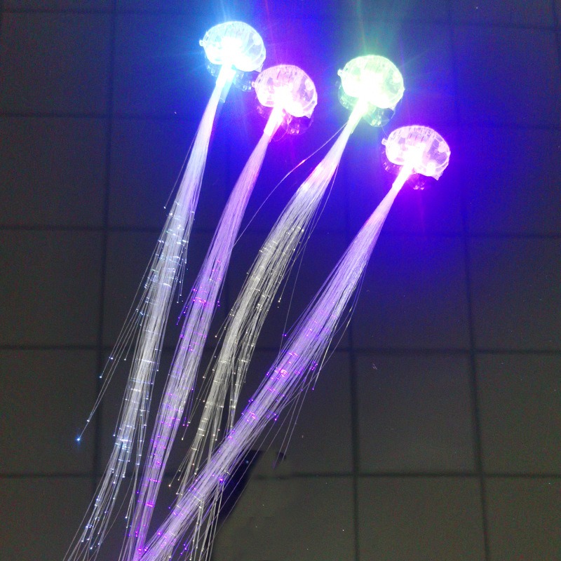 🇹🇼拉拉Lala＇s 發光蝴蝶辮子 LED七彩辮子 光纖假髮 閃光髮夾 派對聚會道具-細節圖4