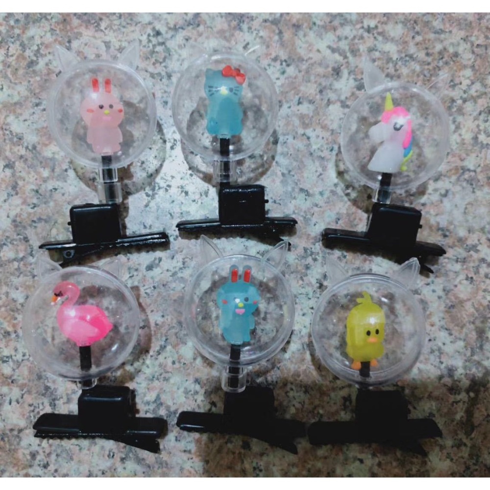 🇹🇼拉拉Lala＇s 新款網紅LED發光波波球髮夾軟膠閃光發卡春節熱賣廟會/48-1-細節圖5