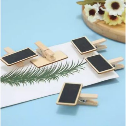 🇹🇼拉拉Lala＇s 小黑板木夾子/多功能標記夾留言夾 韓國創意便簽原木照片夾-細節圖2