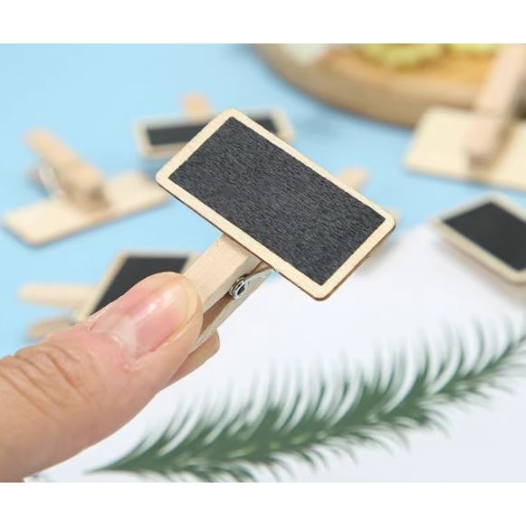 🇹🇼拉拉Lala＇s 小黑板木夾子/多功能標記夾留言夾 韓國創意便簽原木照片夾-細節圖5