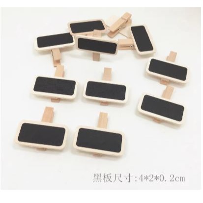 🇹🇼拉拉Lala＇s 小黑板木夾子/多功能標記夾留言夾 韓國創意便簽原木照片夾-細節圖7