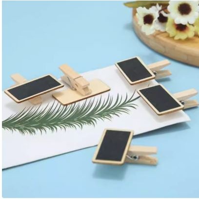 🇹🇼拉拉Lala＇s 小黑板木夾子/多功能標記夾留言夾 韓國創意便簽原木照片夾-細節圖8