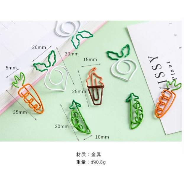 🇹🇼拉拉Lala＇s 可愛卡通胡蘿蔔造型回形針書籤 簡約金屬少女心曲別針學生便簽夾-細節圖6