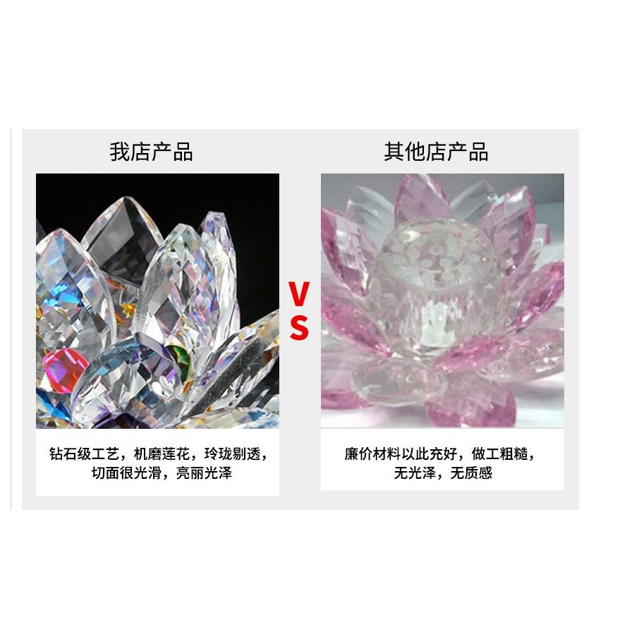 🇹🇼拉拉Lala＇s 高檔水晶蓮花座 供佛神明擺件 帶彩燈A0248-4-細節圖5