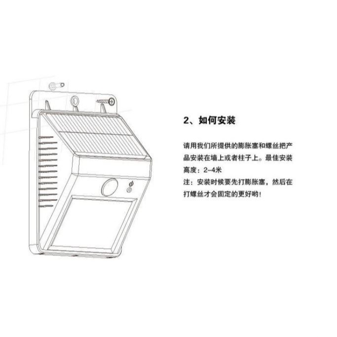 🇹🇼拉拉Lala＇s 光控太陽能燈三角太陽能燈戶外壁燈防水led超亮庭院家用光控照明路燈-細節圖4