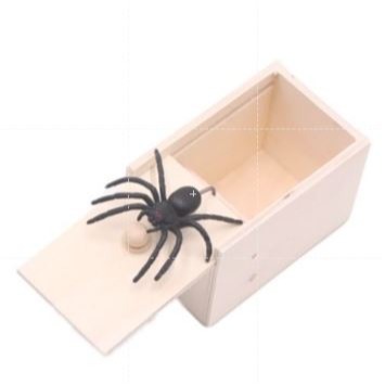 🇹🇼拉拉Lala＇s 整蠱嚇一跳木盒整人惡搞小蟲盒子蜘蛛盒 嚇人恐怖小木盒35-3-細節圖2